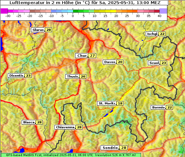 Temperatur, 31. 5. 2025
