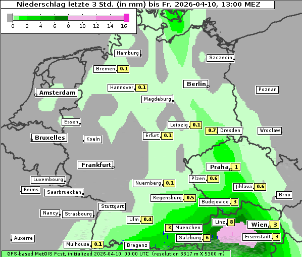 Niederschlag, 10. 4. 2026