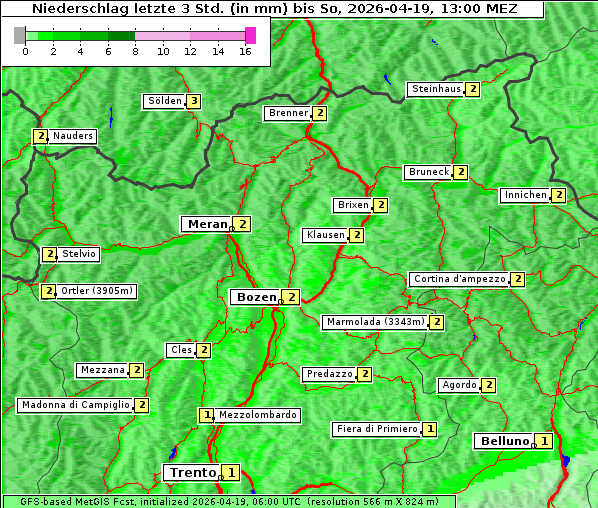 Niederschlag, 19. 4. 2026