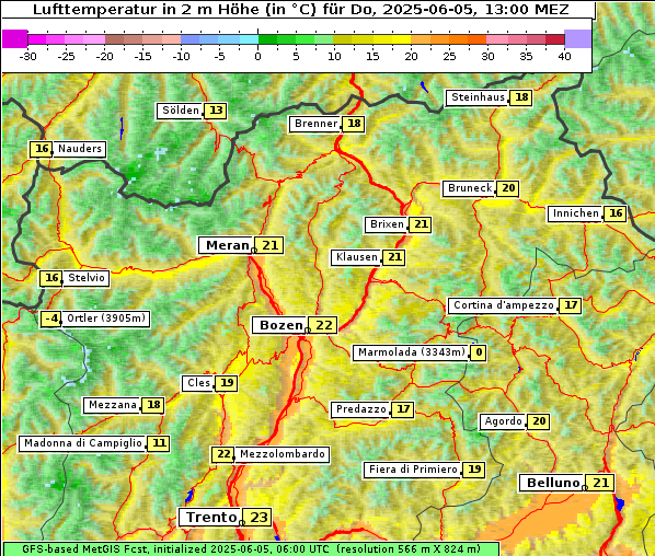 Temperatur, 5. 6. 2025