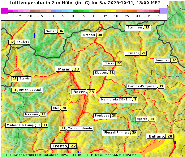 Temperatur, 11. 10. 2025