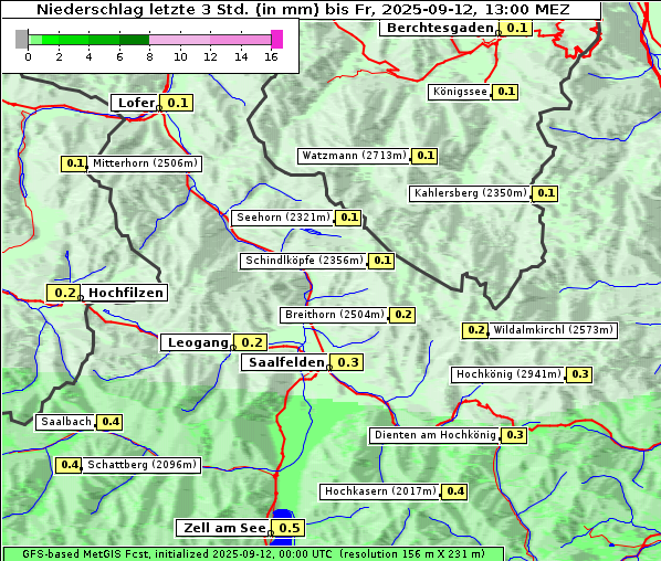 Niederschlag, 12. 9. 2025
