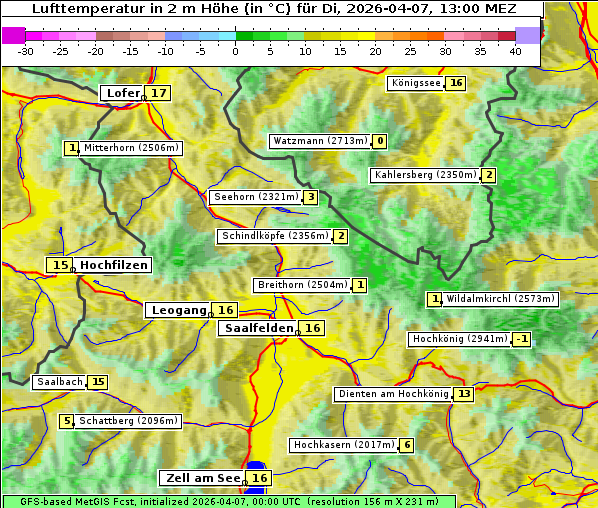 Temperatur, 7. 4. 2026