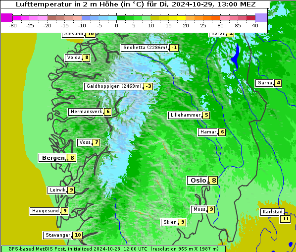 Temperatur, 29. 10. 2024