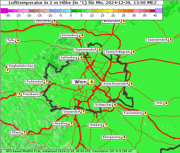 Temperatur, 30. 12. 2024