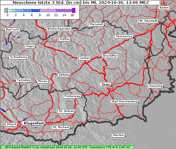 Neuschnee, 30. 10. 2024