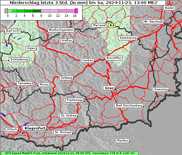 Niederschlag, 23. 11. 2024