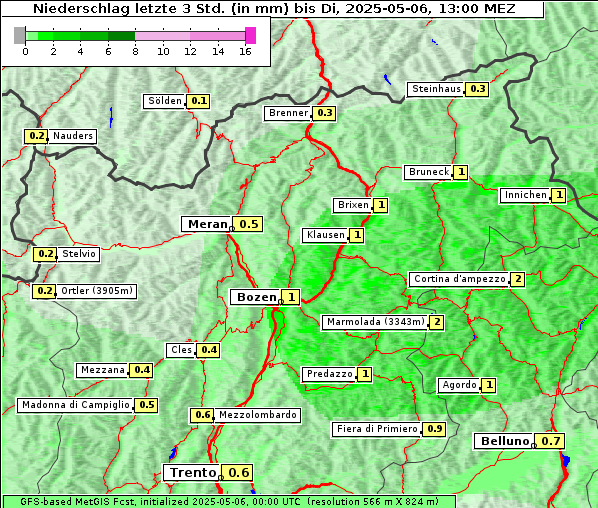 Niederschlag, 6. 5. 2025