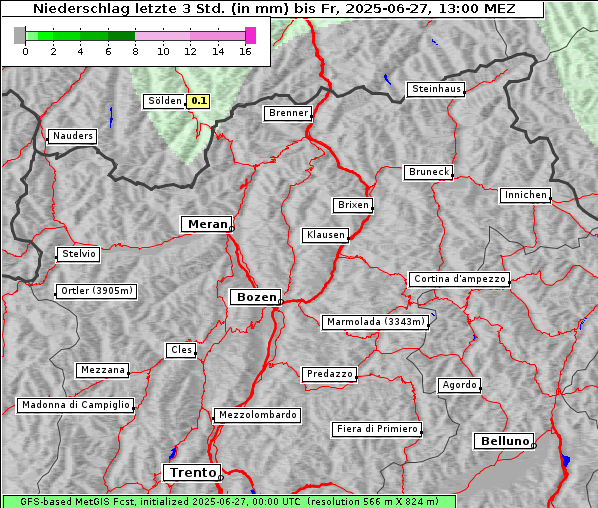 Niederschlag, 27. 6. 2025