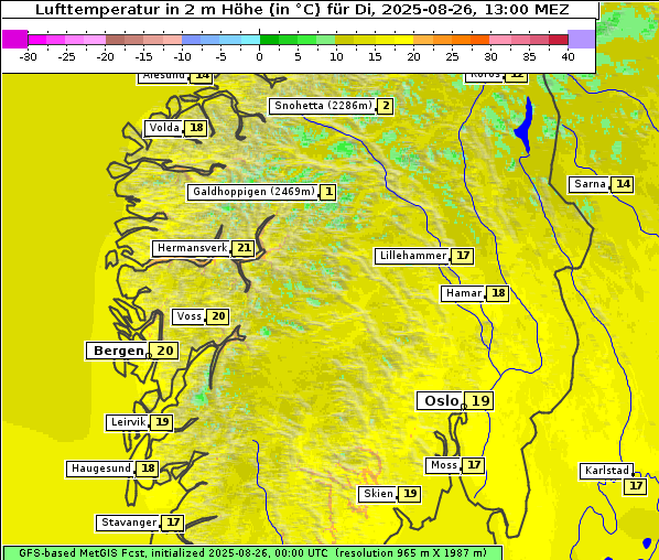 Temperatur, 26. 8. 2025
