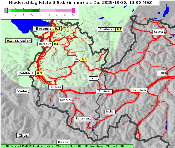 Niederschlag, 30. 10. 2025