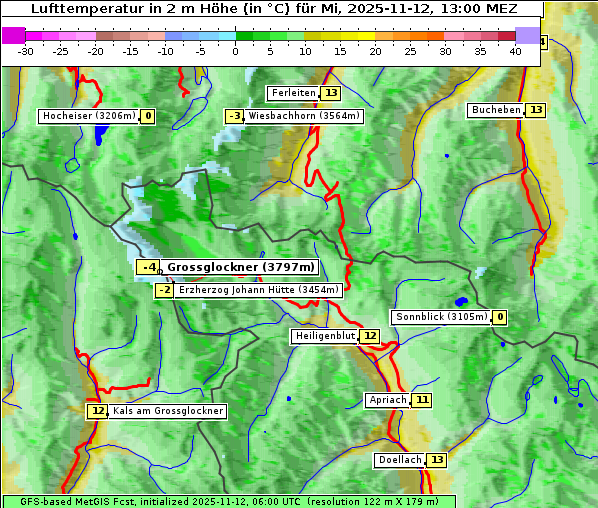 Temperatur, 12. 11. 2025