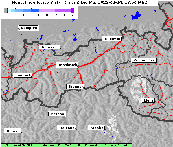 Neuschnee, 24. 2. 2025