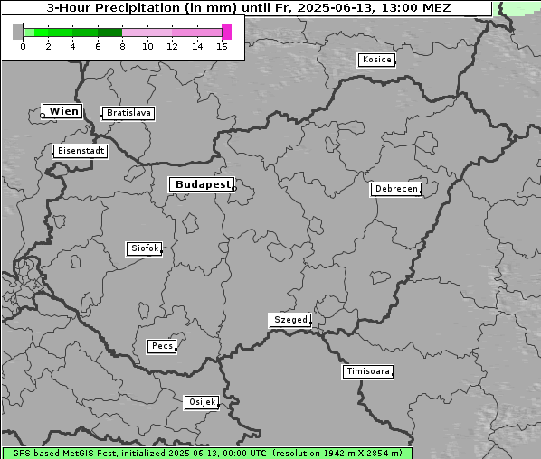 Niederschlag, 13. 6. 2025