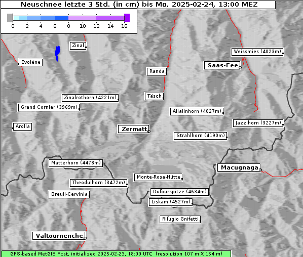 Neuschnee, 24. 2. 2025