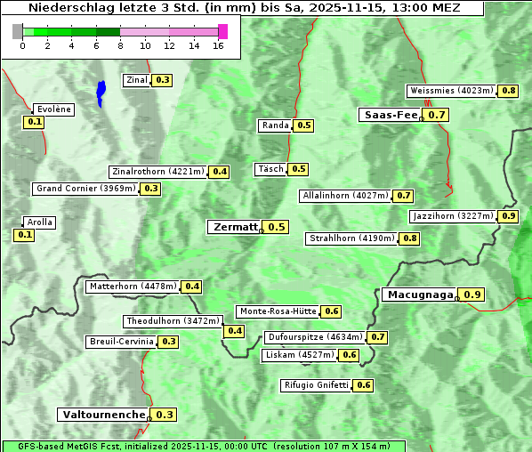 Niederschlag, 15. 11. 2025