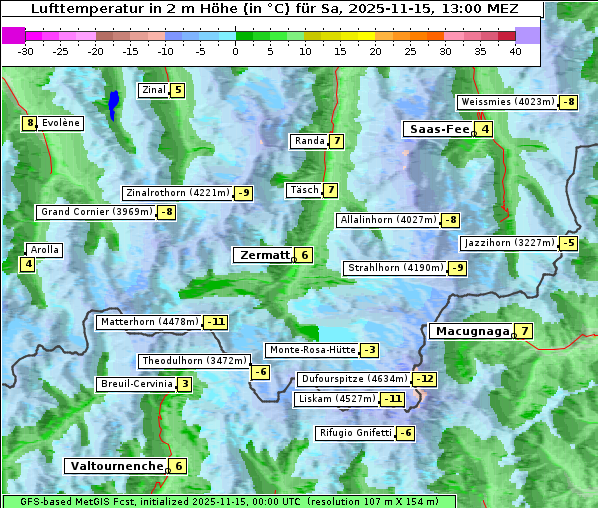 Temperatur, 15. 11. 2025