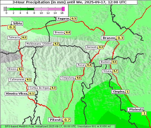 Niederschlag, 17. 9. 2025
