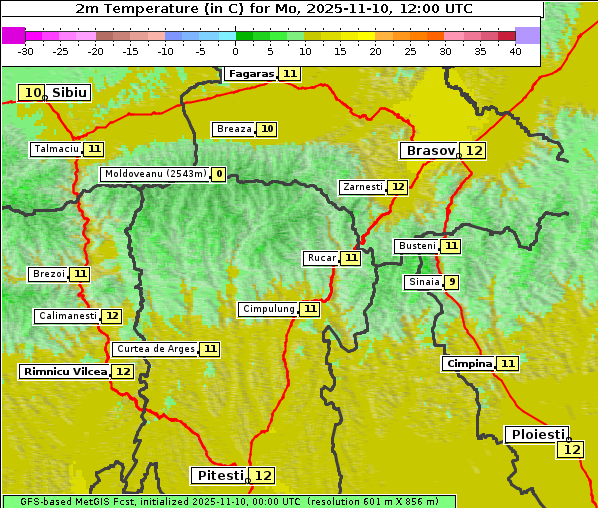 Temperatur, 10. 11. 2025