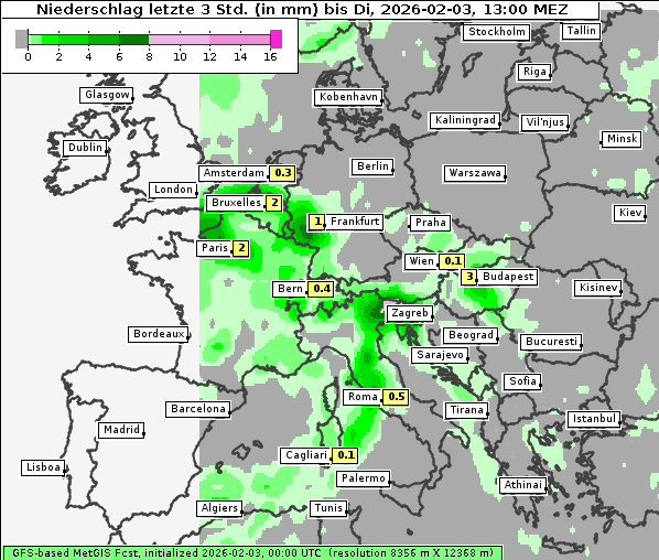 Niederschlag, 3. 2. 2026