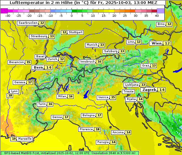 Temperatur, 3. 10. 2025