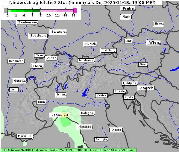 Niederschlag, 13. 11. 2025