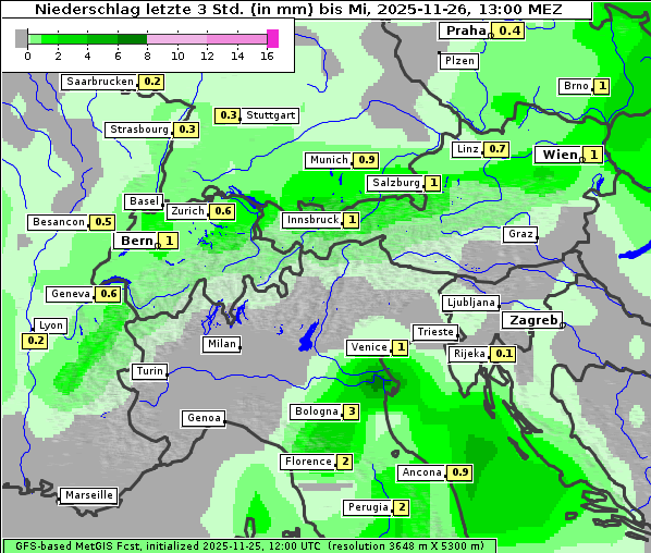 Niederschlag, 26. 11. 2025