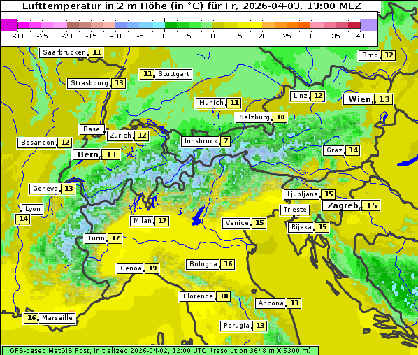 Temperatur, 3. 4. 2026