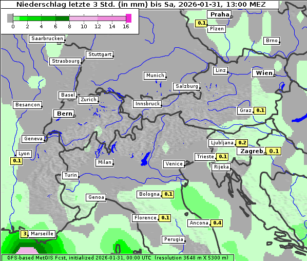 Niederschlag, 31. 1. 2026