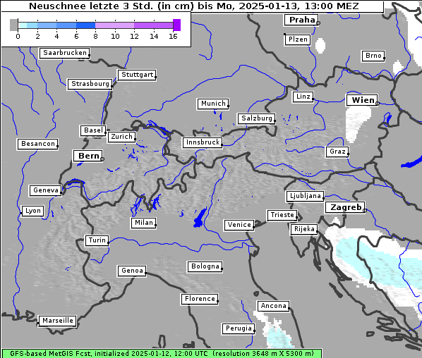 Neuschnee, 13. 1. 2025