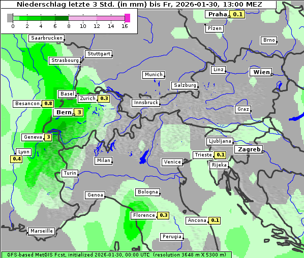 Niederschlag, 30. 1. 2026