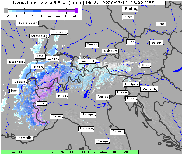 Neuschnee, 14. 3. 2026
