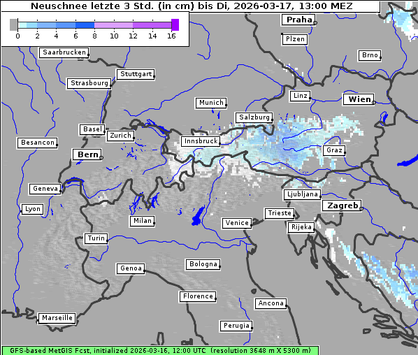Neuschnee, 17. 3. 2026