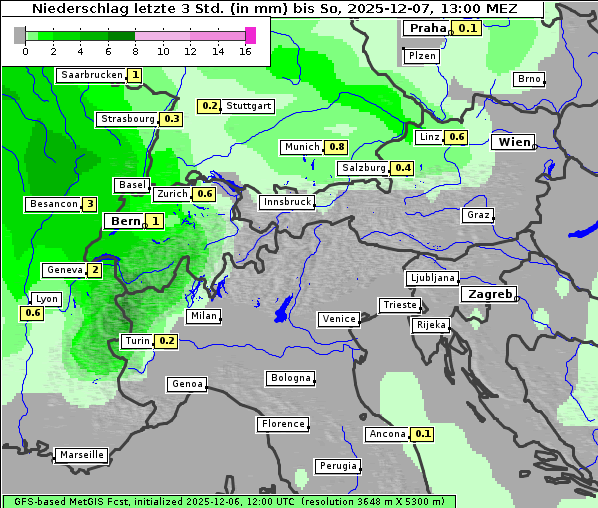 Niederschlag, 7. 12. 2025