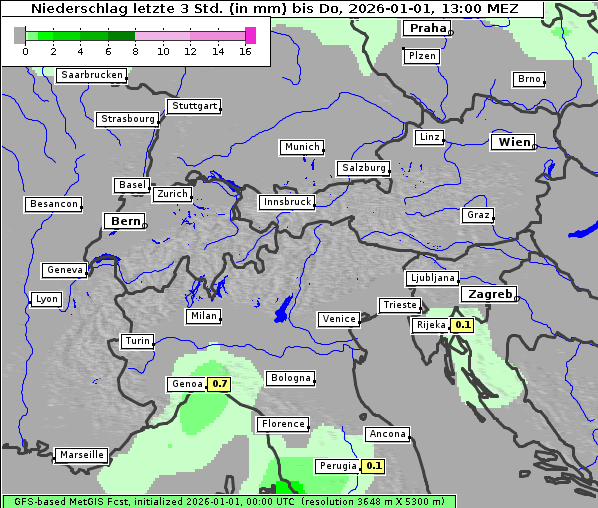 Niederschlag, 1. 1. 2026