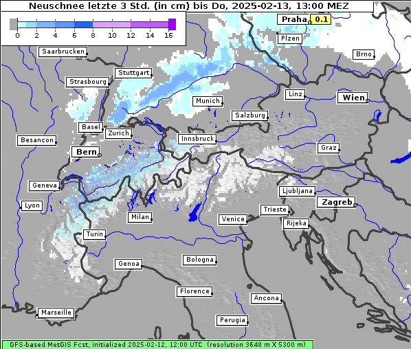 Neuschnee, 13. 2. 2025