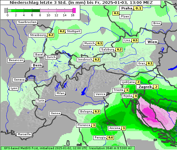 Niederschlag, 3. 1. 2025