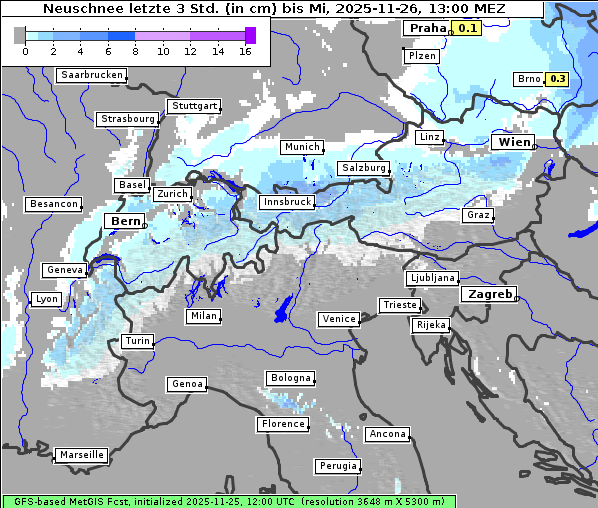 Neuschnee, 26. 11. 2025