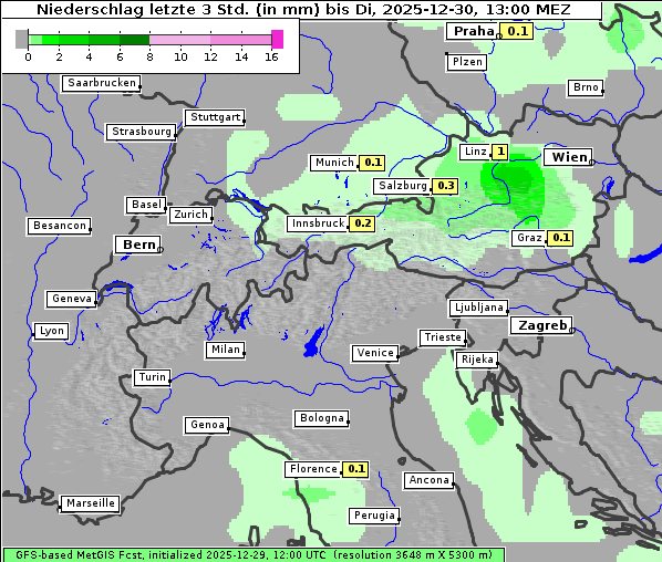 Niederschlag, 30. 12. 2025