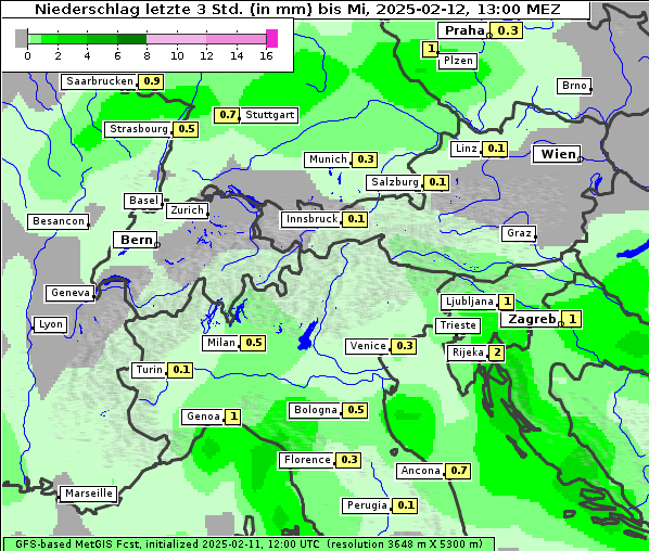 Niederschlag, 12. 2. 2025
