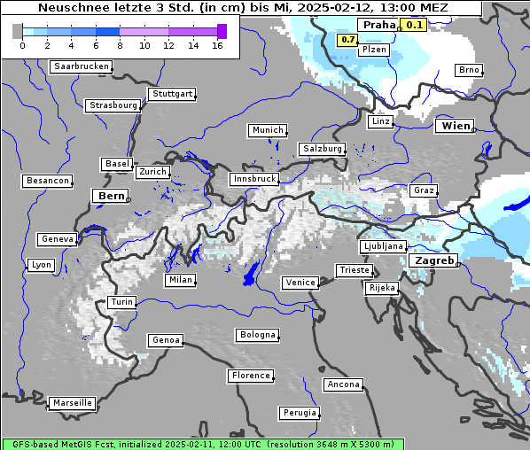 Neuschnee, 12. 2. 2025