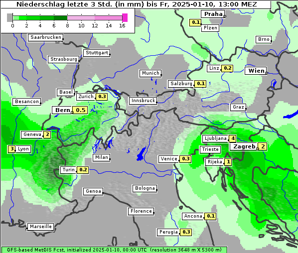 Niederschlag, 10. 1. 2025