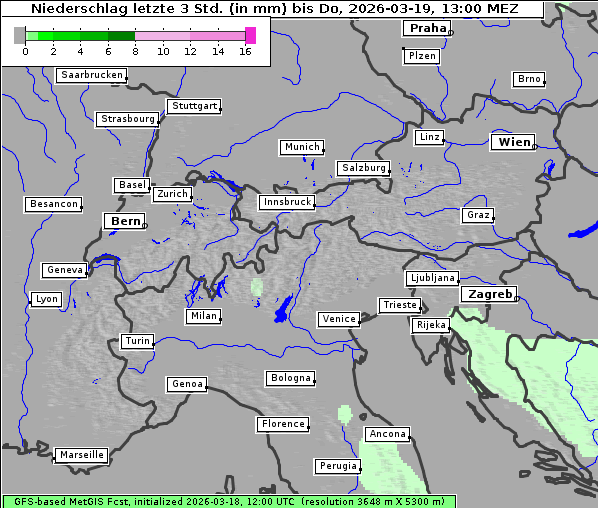 Niederschlag, 19. 3. 2026