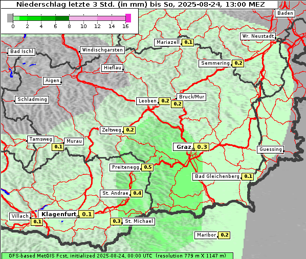 Niederschlag, 24. 8. 2025