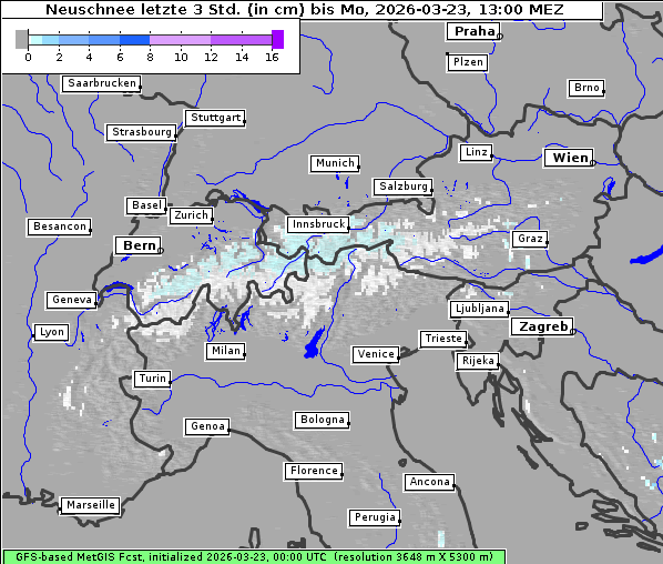 Neuschnee, 23. 3. 2026