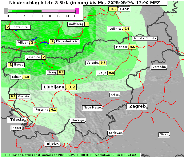 Niederschlag, 26. 5. 2025