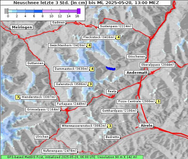 Neuschnee, 28. 5. 2025
