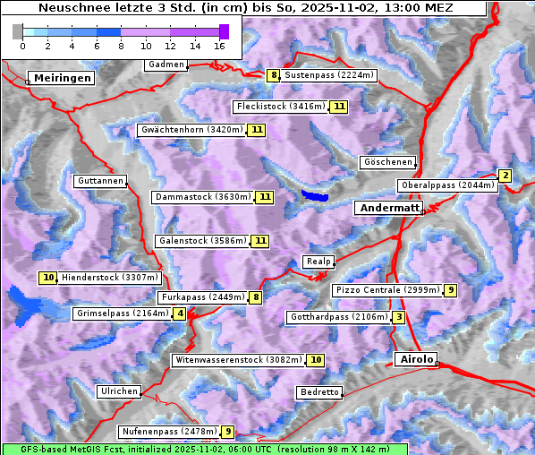 Neuschnee, 2. 11. 2025