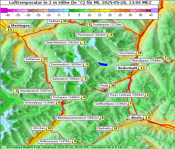 Temperatur, 28. 5. 2025