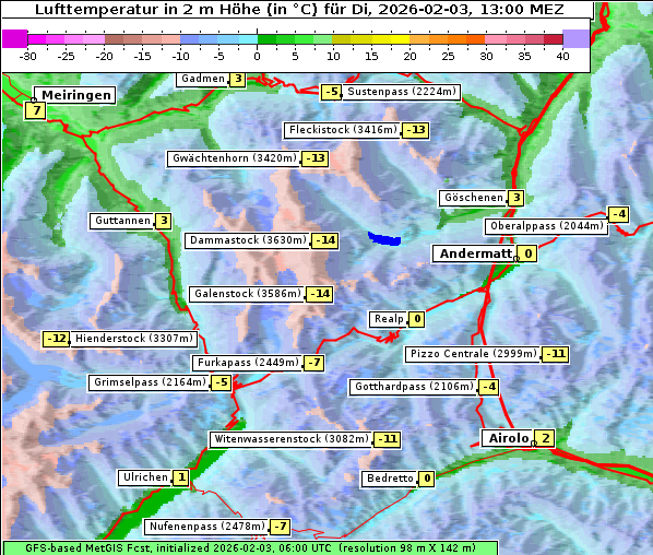 Temperatur, 3. 2. 2026